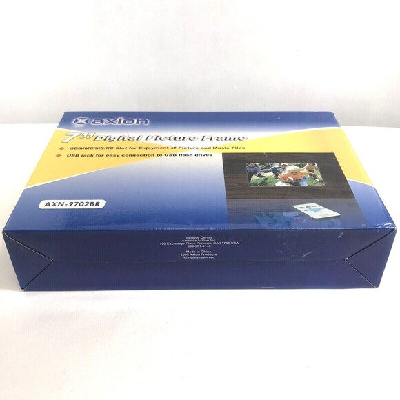Digital Picture Frame Axion AXN-9702 7" Widescreen LCD Clock Calendar MP3 Alarm - Picture 4 of 7